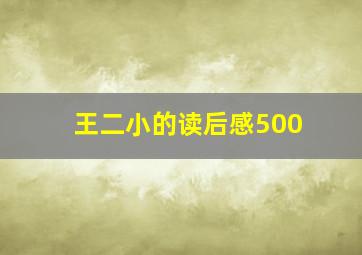 王二小的读后感500