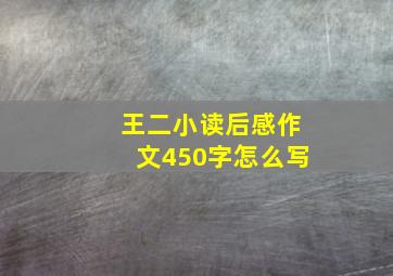 王二小读后感作文450字怎么写