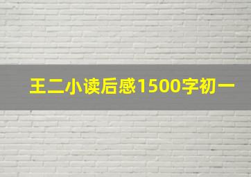 王二小读后感1500字初一