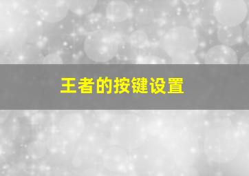 王者的按键设置