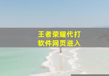 王者荣耀代打软件网页进入