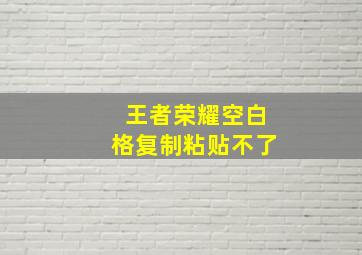 王者荣耀空白格复制粘贴不了