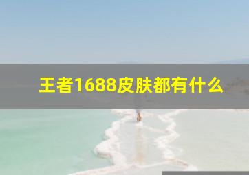 王者1688皮肤都有什么