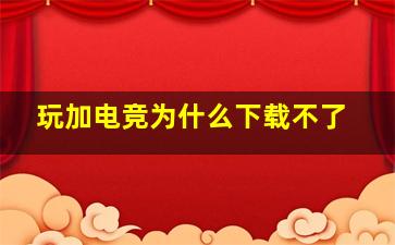 玩加电竞为什么下载不了