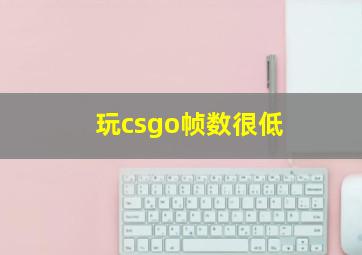 玩csgo帧数很低