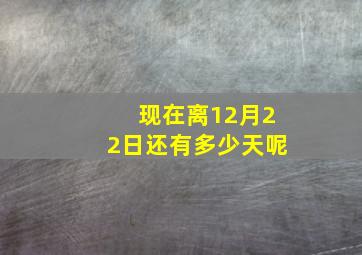 现在离12月22日还有多少天呢