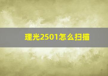 理光2501怎么扫描