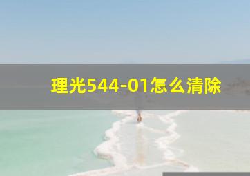 理光544-01怎么清除