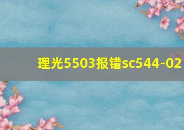 理光5503报错sc544-02