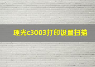 理光c3003打印设置扫描