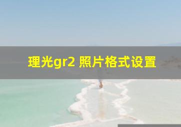 理光gr2 照片格式设置