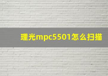 理光mpc5501怎么扫描