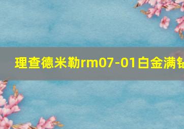 理查德米勒rm07-01白金满钻