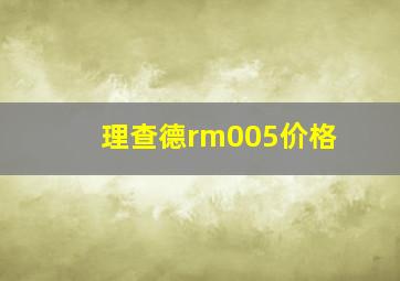 理查德rm005价格