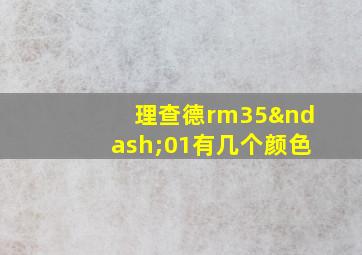 理查德rm35–01有几个颜色