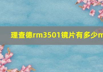 理查德rm3501镜片有多少mm