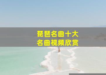 琵琶名曲十大名曲视频欣赏