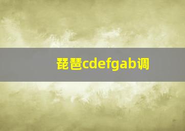 琵琶cdefgab调