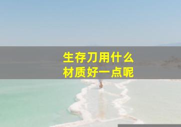 生存刀用什么材质好一点呢