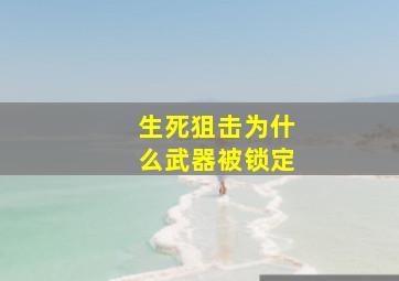 生死狙击为什么武器被锁定