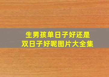 生男孩单日子好还是双日子好呢图片大全集