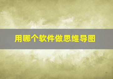 用哪个软件做思维导图