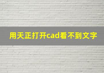 用天正打开cad看不到文字