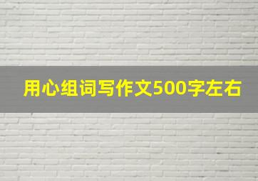 用心组词写作文500字左右