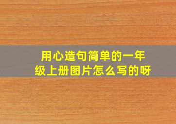 用心造句简单的一年级上册图片怎么写的呀