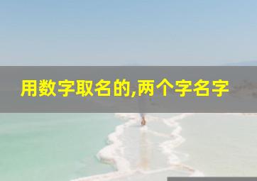 用数字取名的,两个字名字