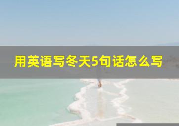 用英语写冬天5句话怎么写