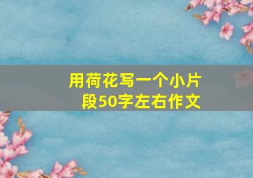 用荷花写一个小片段50字左右作文