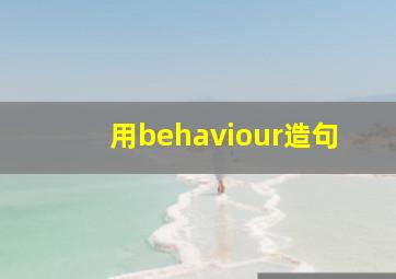 用behaviour造句