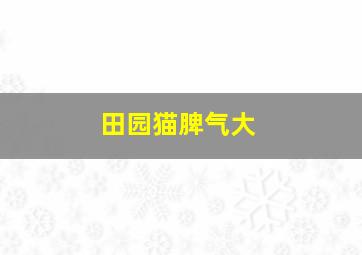 田园猫脾气大