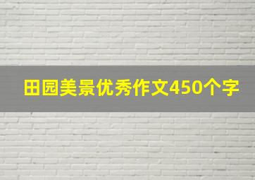 田园美景优秀作文450个字