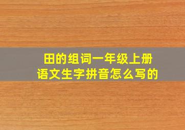 田的组词一年级上册语文生字拼音怎么写的