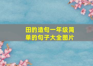 田的造句一年级简单的句子大全图片