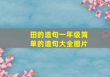 田的造句一年级简单的造句大全图片