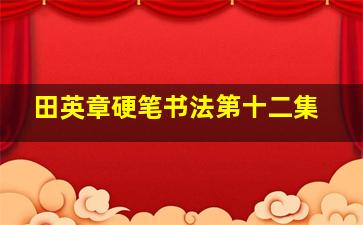 田英章硬笔书法第十二集