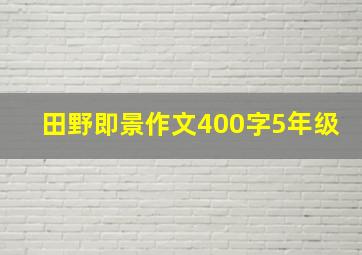 田野即景作文400字5年级