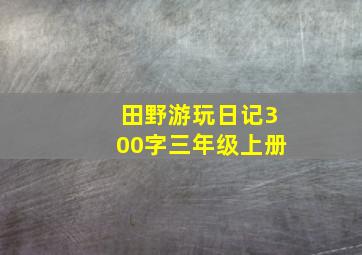 田野游玩日记300字三年级上册