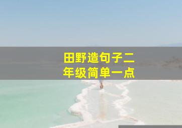 田野造句子二年级简单一点