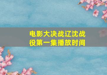 电影大决战辽沈战役第一集播放时间