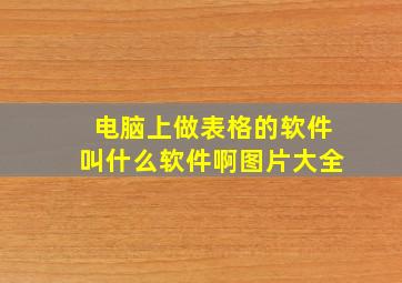 电脑上做表格的软件叫什么软件啊图片大全