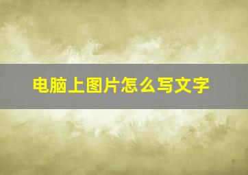 电脑上图片怎么写文字