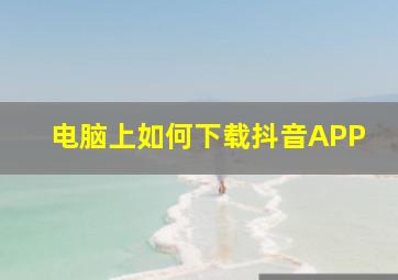 电脑上如何下载抖音APP