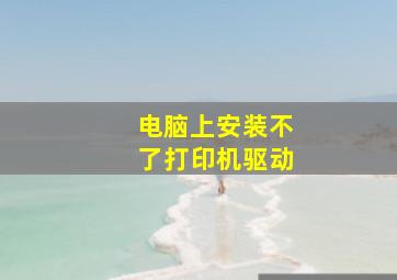 电脑上安装不了打印机驱动