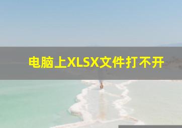 电脑上XLSX文件打不开