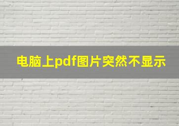 电脑上pdf图片突然不显示