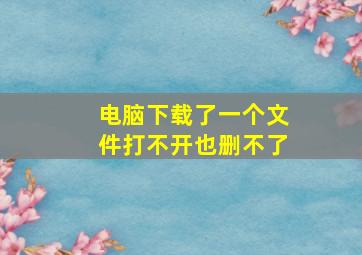 电脑下载了一个文件打不开也删不了